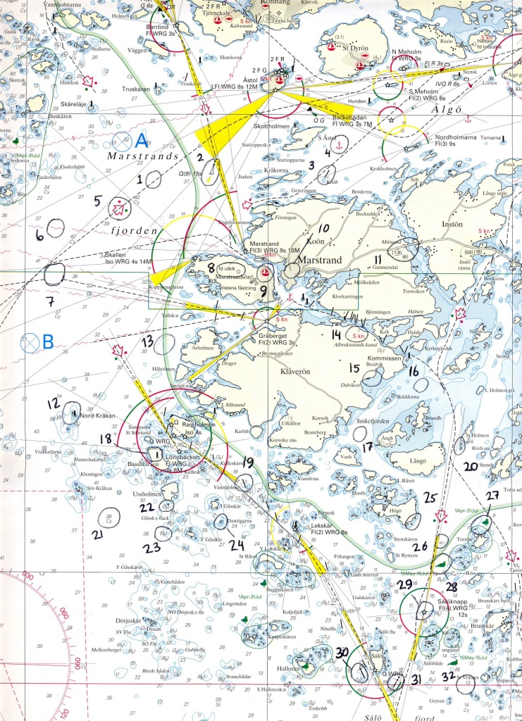 Fritidsskepparen - 1:8 sjökort 931 Svar